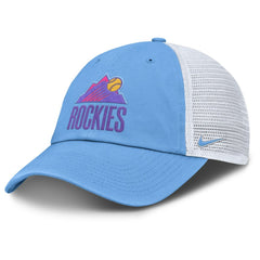 Colorado Rockies Nike Unisex 2025 City Connect Club Adjustable Trucker Hat - Light Blue/White Hats