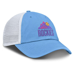 Colorado Rockies Nike Unisex 2025 City Connect Club Adjustable Trucker Hat - Light Blue/White Hats
