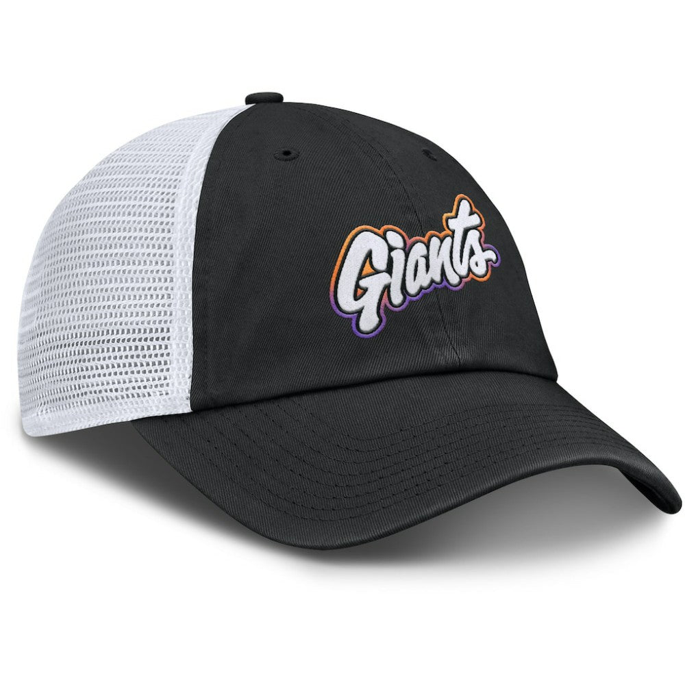 San Francisco Giants Nike Unisex 2025 City Connect Club Adjustable Trucker Hat -  Black/White Hats
