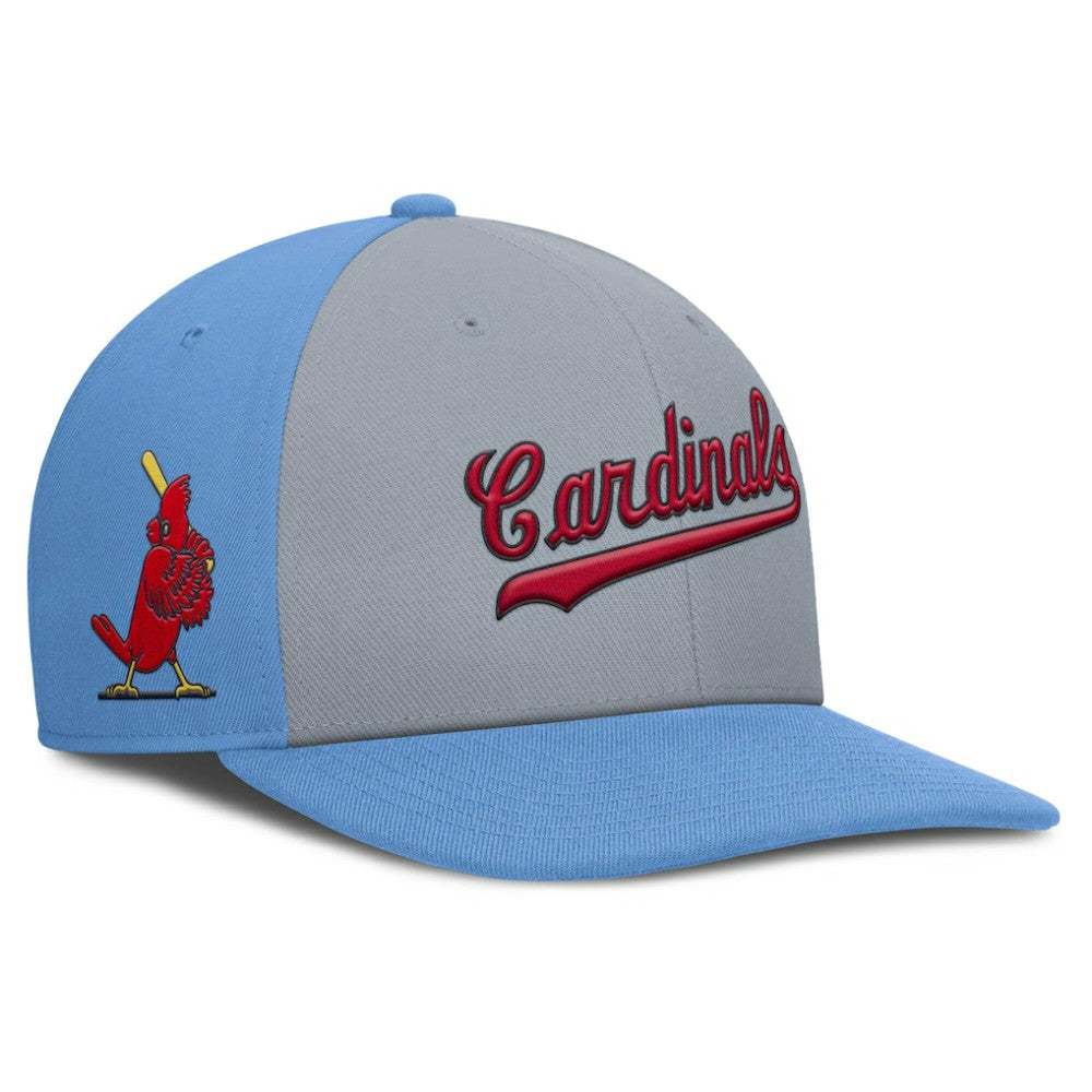 St. Louis Cardinals Nike Pro Performance Snapback Hat - Gray/Light Blue Hats