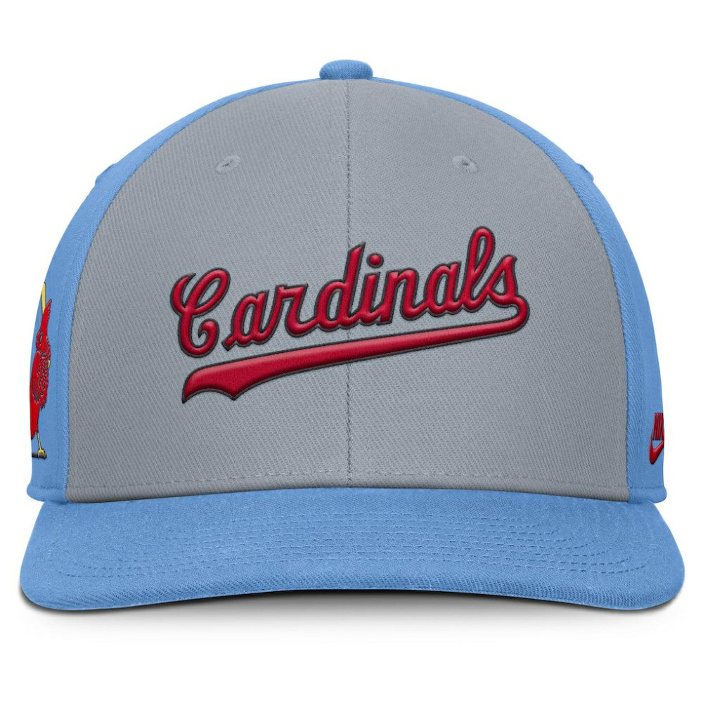 St. Louis Cardinals Nike Pro Performance Snapback Hat - Gray/Light Blue Hats