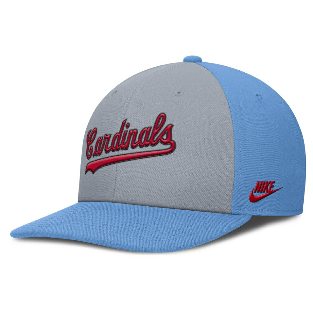 St. Louis Cardinals Nike Pro Performance Snapback Hat - Gray/Light Blue Hats
