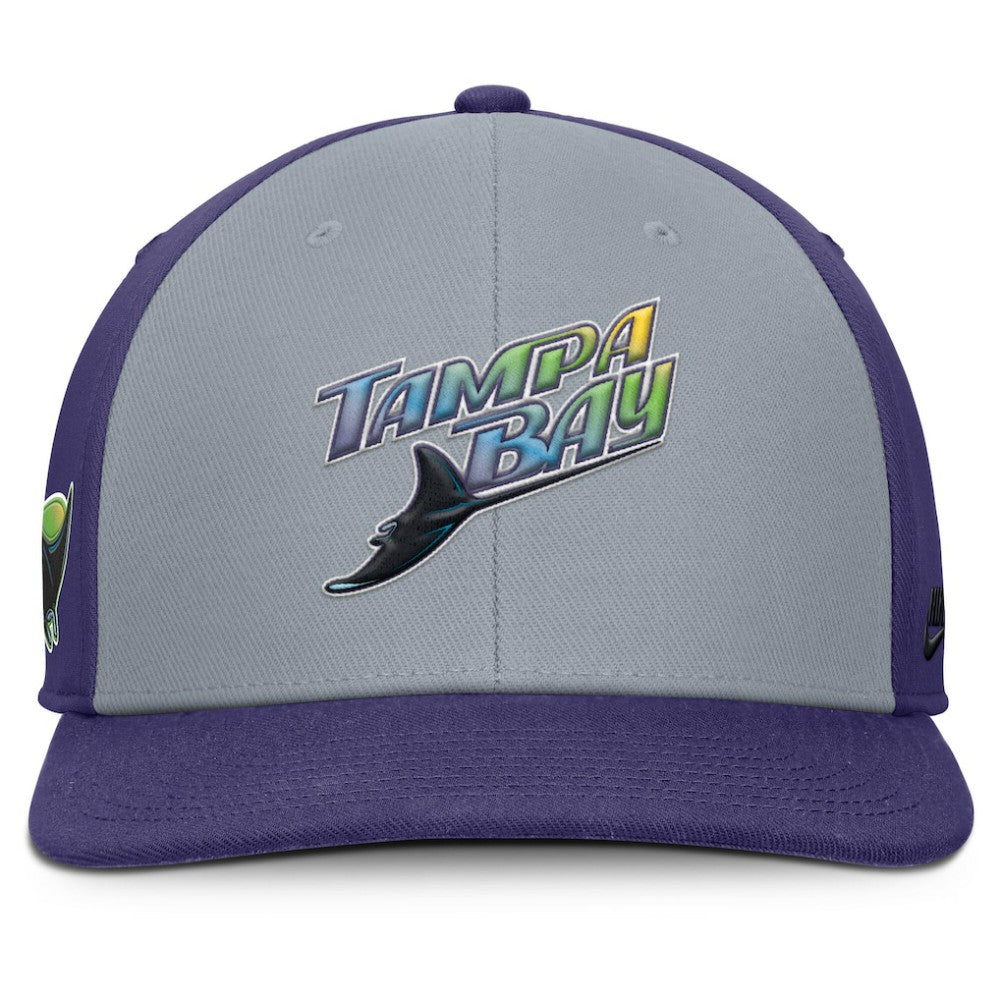 Tampa Bay Rays Nike Pro Performance Snapback Hat - Gray/Purple Hats