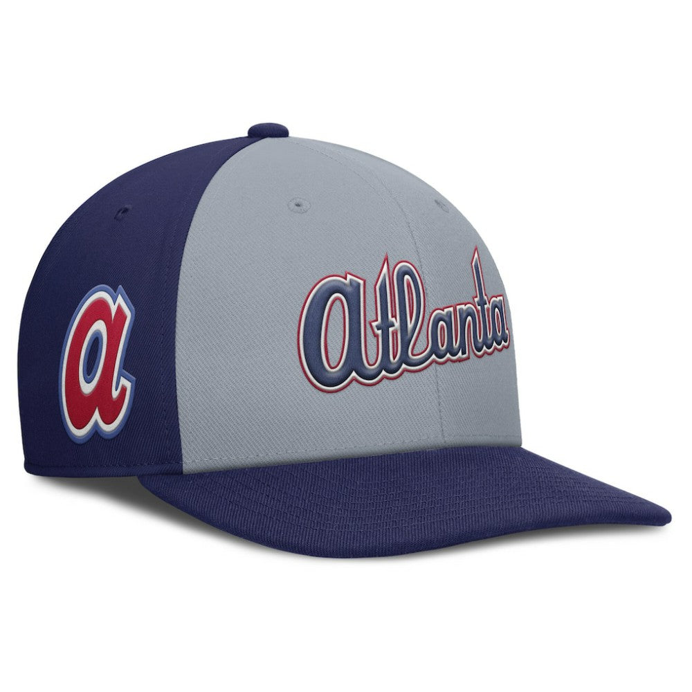 Atlanta Braves Nike Pro Performance Snapback Hat - Gray/Royal Hats