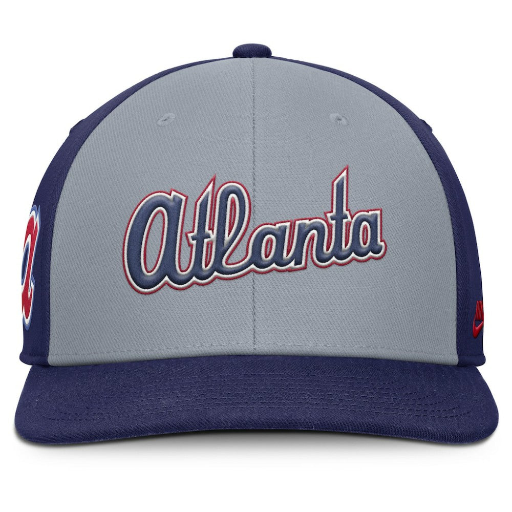 Atlanta Braves Nike Pro Performance Snapback Hat - Gray/Royal Hats