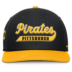 Pittsburgh Pirates Nike Pro Performance Snapback Hat - Black/Gold Hats