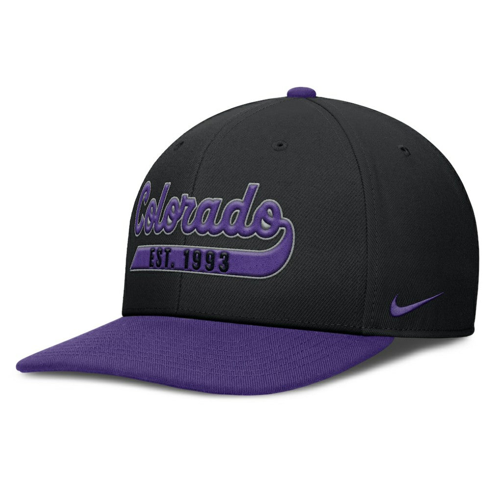 Colorado Rockies Nike Pro Performance Snapback Hat - Black/Purple Hats