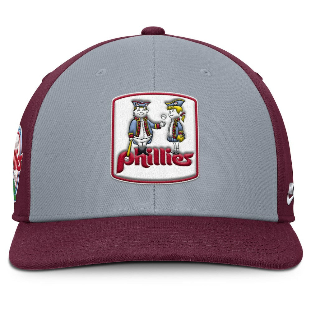 Philadelphia Phillies Nike Pro Performance Snapback Hat - Gray/Burgundy Hats