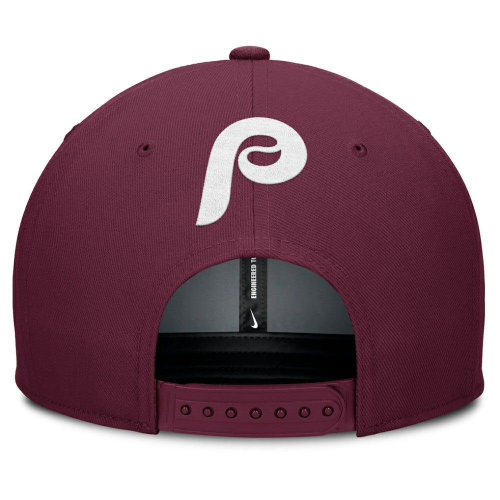 Philadelphia Phillies Nike Pro Performance Snapback Hat - Gray/Burgundy Hats