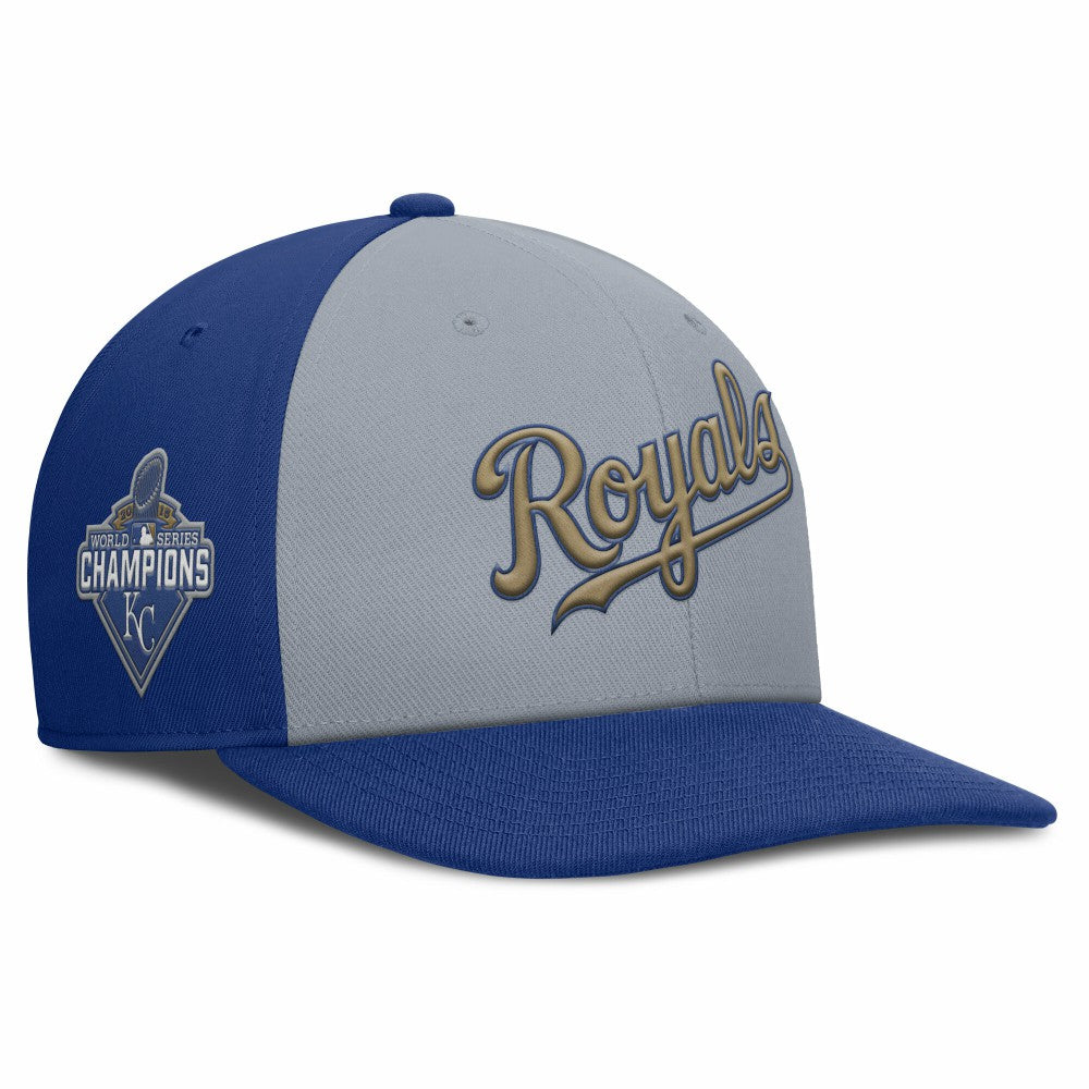 Kansas City Royals Nike Pro Performance Snapback Hat - Gray/Royal Hats