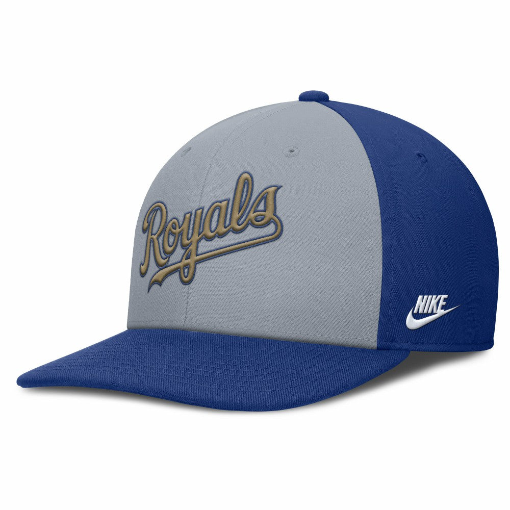 Kansas City Royals Nike Pro Performance Snapback Hat - Gray/Royal Hats
