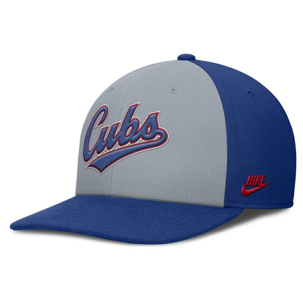 Chicago Cubs Nike Pro Performance Snapback Hat - Gray/Royal Hats