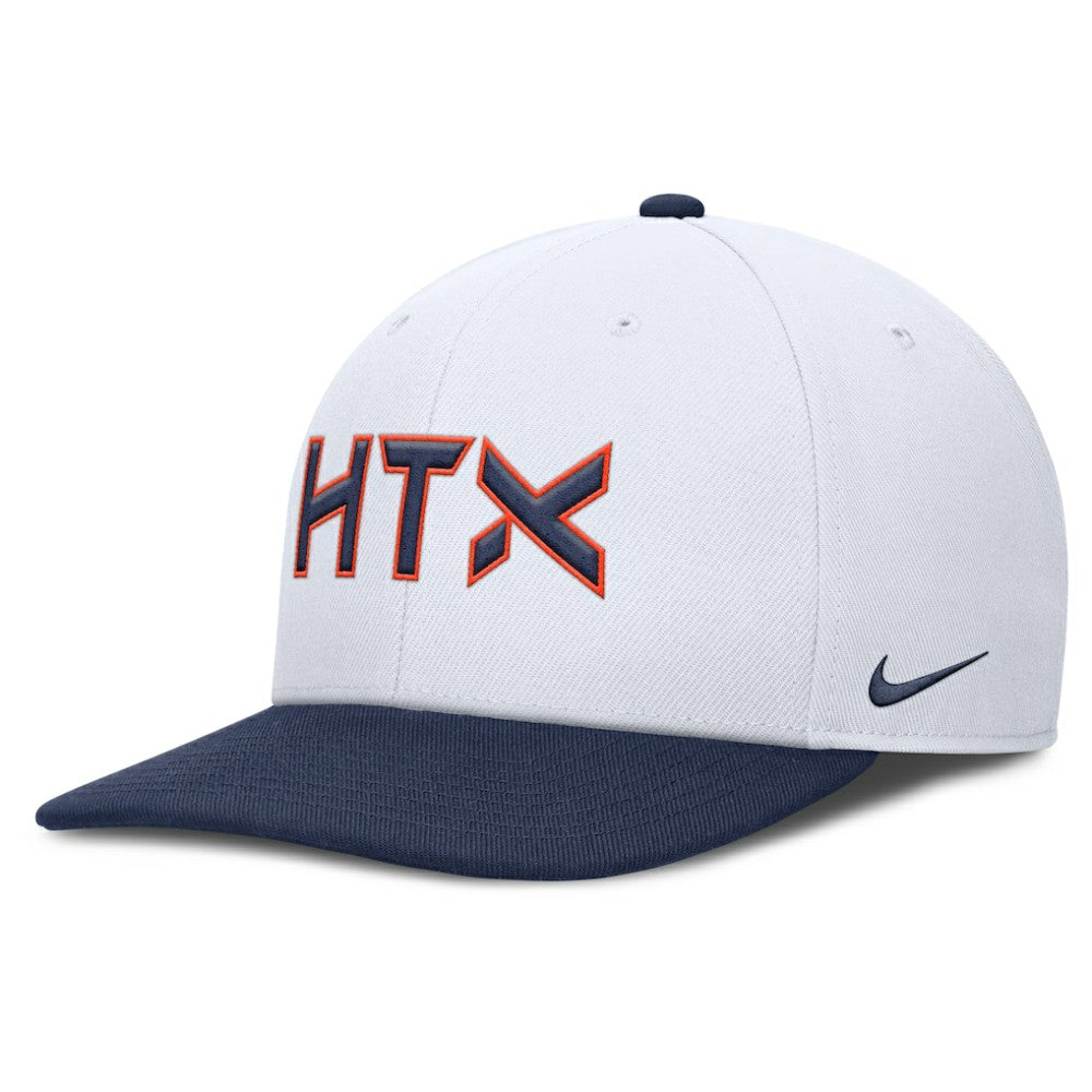 Houston Astros Nike 2025 City Connect Pro Performance Snapback Hat - White/Navy Hats