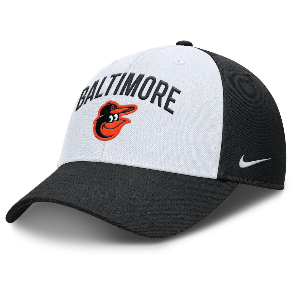 Baltimore Orioles Nike Club Performance Adjustable Hat - White/Black Hats