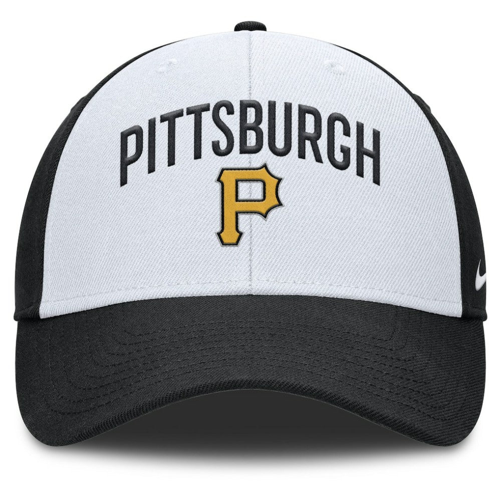 Pittsburgh Pirates Nike Club Performance Adjustable Hat - White/Black Hats