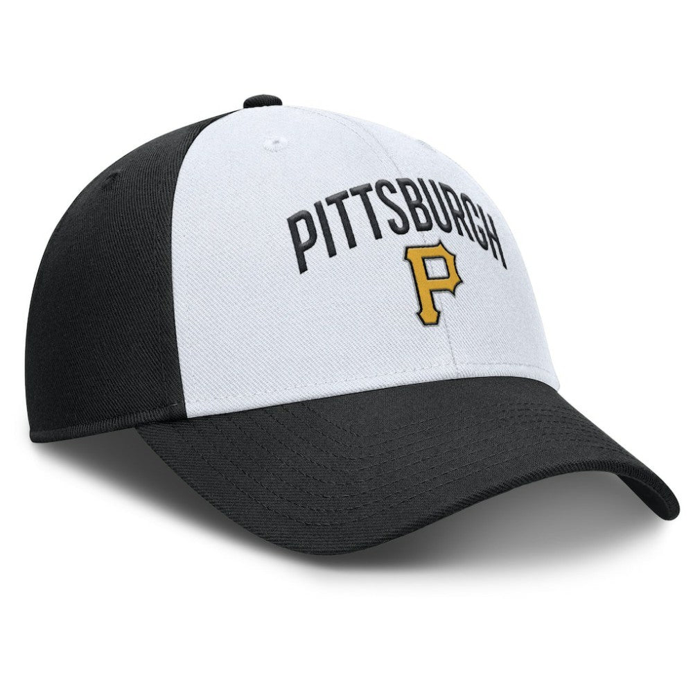 Pittsburgh Pirates Nike Club Performance Adjustable Hat - White/Black Hats