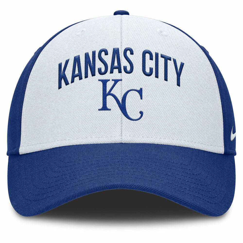 Kansas City Royals Nike Club Performance Adjustable Hat - White/Royal Hats