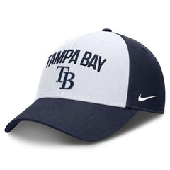 Tampa Bay Rays Nike Club Performance Adjustable Hat - White/Navy Hats