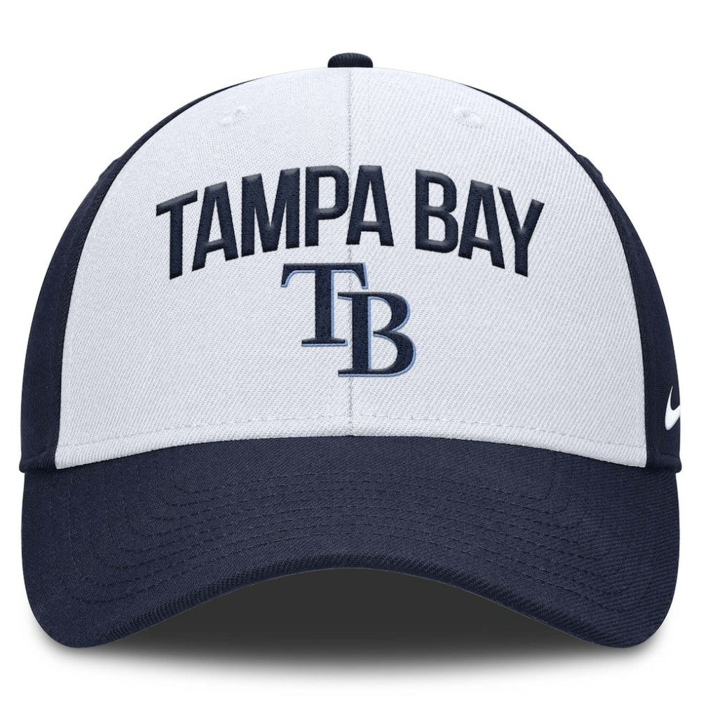 Tampa Bay Rays Nike Club Performance Adjustable Hat - White/Navy Hats