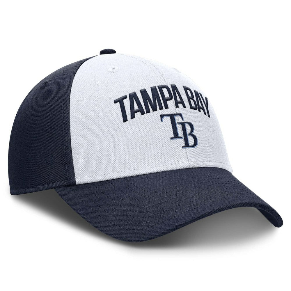 Tampa Bay Rays Nike Club Performance Adjustable Hat - White/Navy Hats