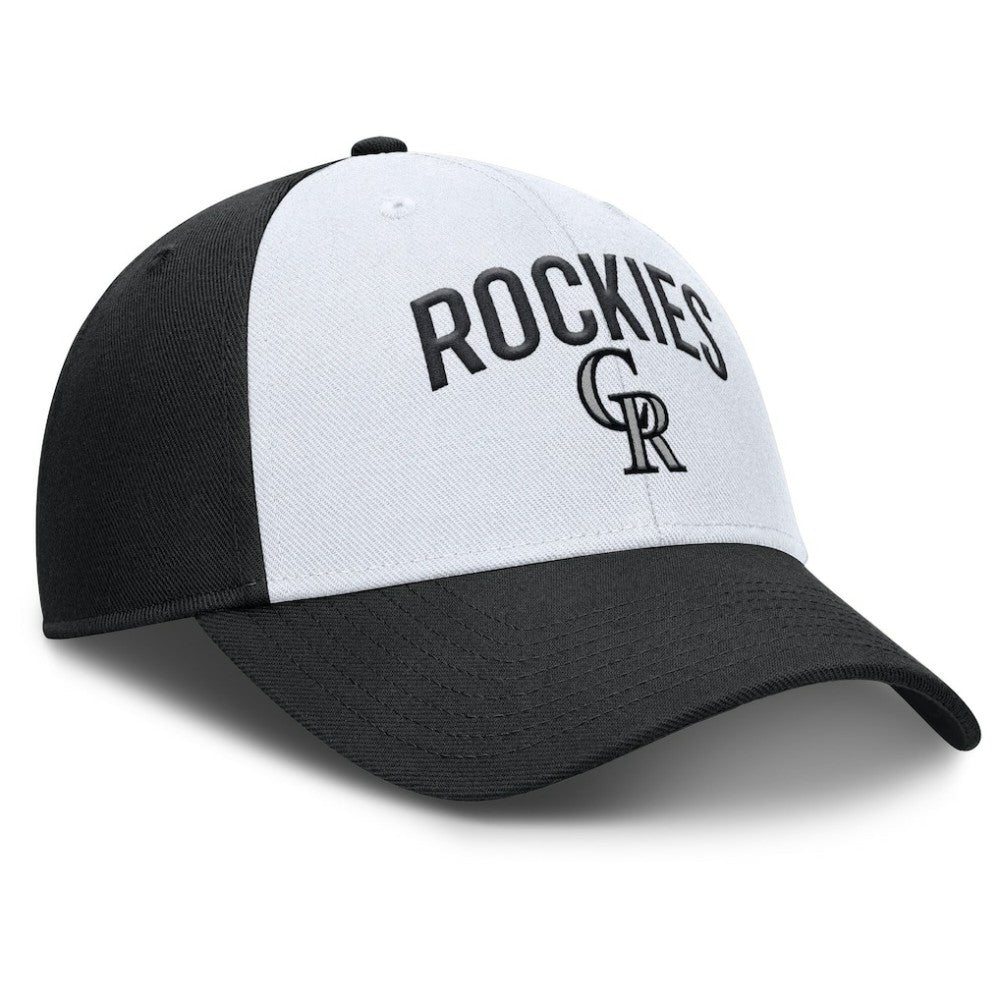 Colorado Rockies Nike Club Performance Adjustable Hat - White/Black Hats