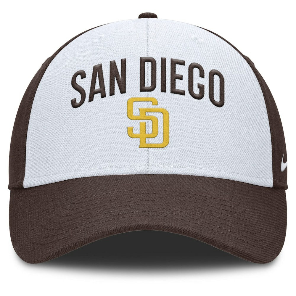 San Diego Padres Nike Club Performance Adjustable Hat - White/Brown Hats