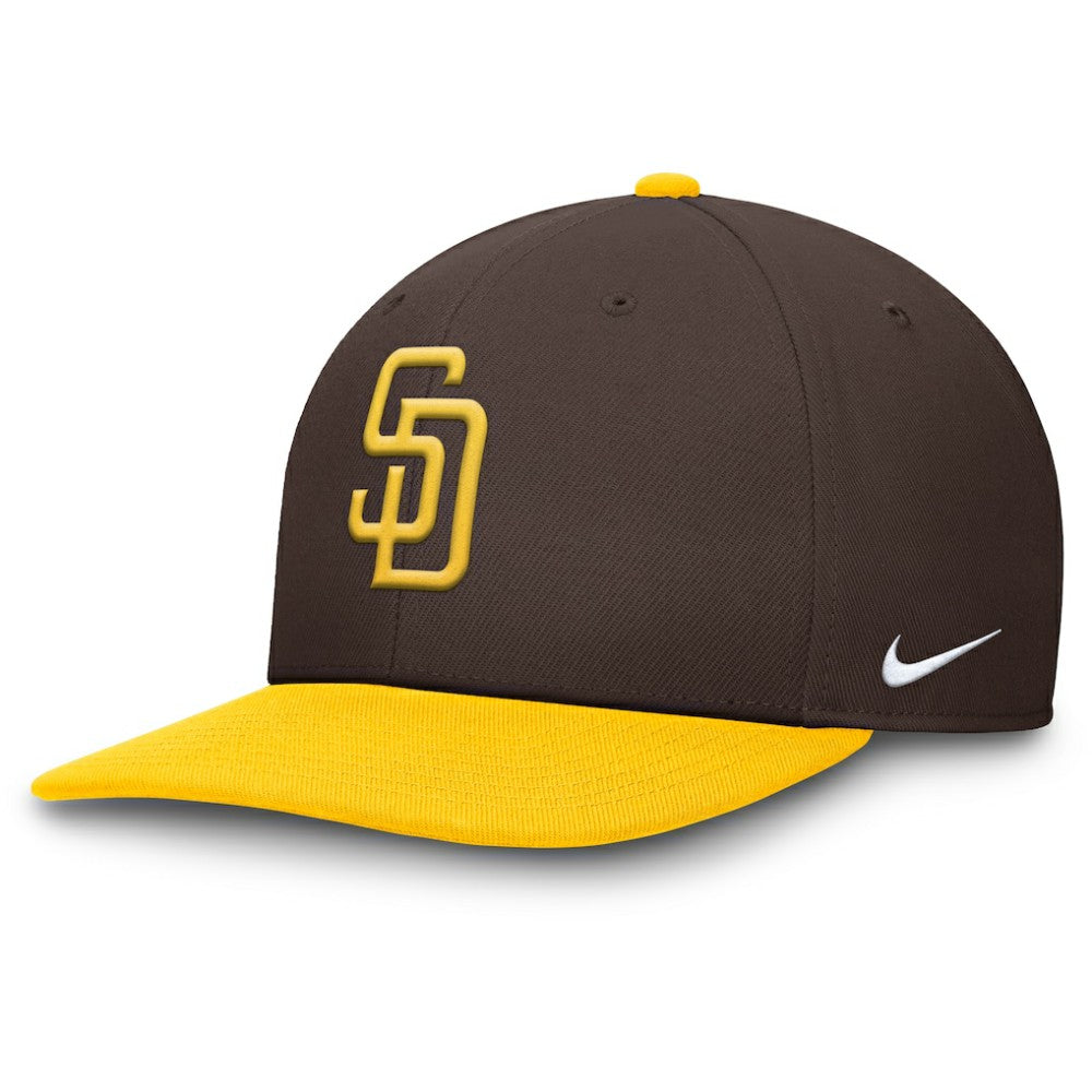 San Diego Padres Nike Pro Performance Snapback Hat - Brown/Gold Hats