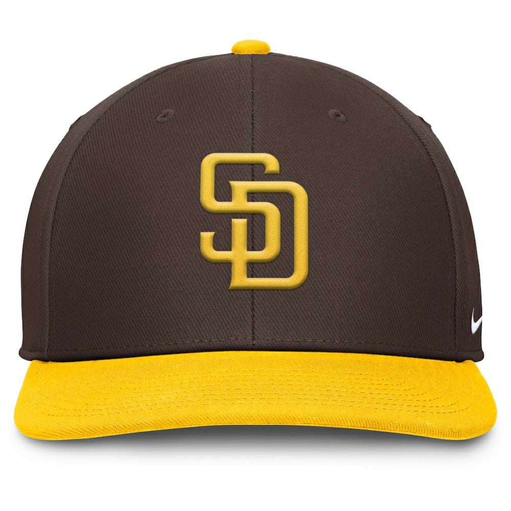 San Diego Padres Nike Pro Performance Snapback Hat - Brown/Gold Hats
