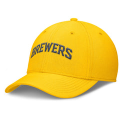 Milwaukee Brewers Nike Rise Performance Flex Hat - Gold Hats