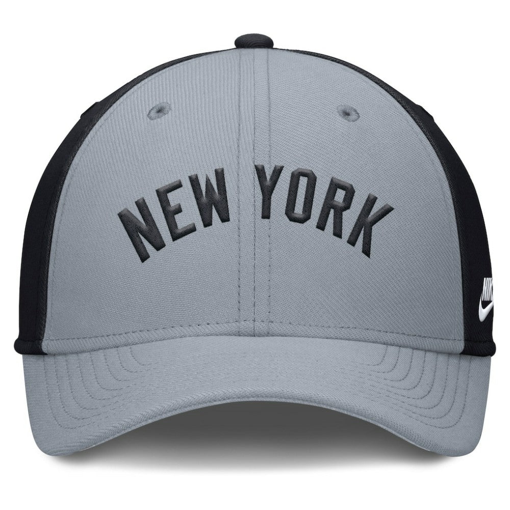 New York Yankees Nike Rise Swoosh Performance Flex Hat - Gray/Navy Hats