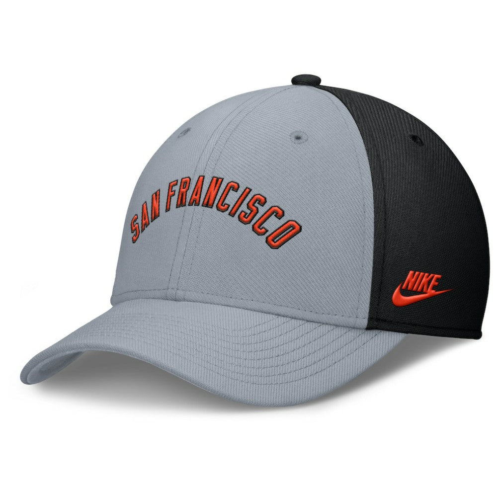 San Francisco Giants Nike Rise Swoosh Performance Flex Hat - Gray/Black Hats