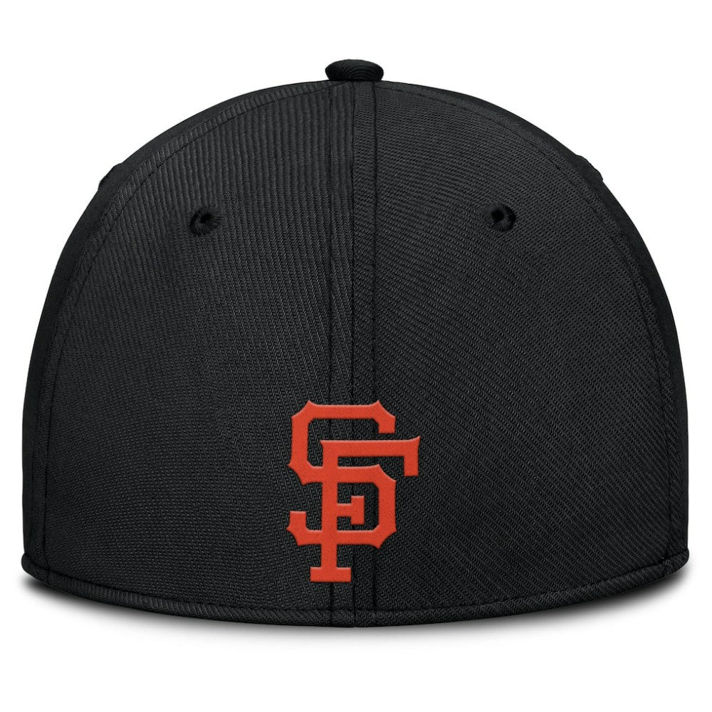 San Francisco Giants Nike Rise Swoosh Performance Flex Hat - Gray/Black Hats