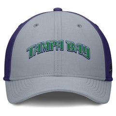 Tampa Bay Rays Nike Rise Swoosh Performance Flex Hat - Gray/Purple Hats
