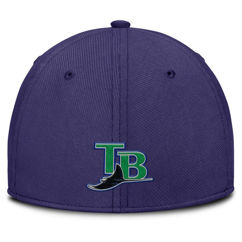 Tampa Bay Rays Nike Rise Swoosh Performance Flex Hat - Gray/Purple Hats