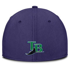 Tampa Bay Rays Nike Rise Swoosh Performance Flex Hat - Gray/Purple Hats