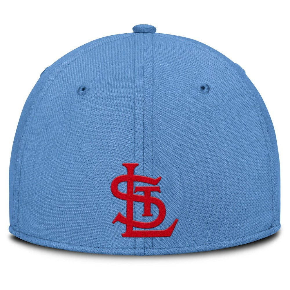 St. Louis Cardinals Nike Rise Swoosh Performance Flex Hat - Gray/Light Blue Hats