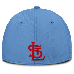 St. Louis Cardinals Nike Rise Swoosh Performance Flex Hat - Gray/Light Blue Hats
