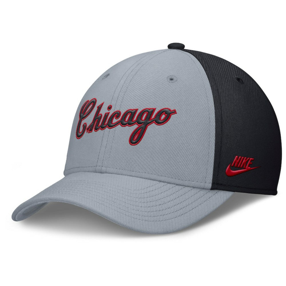Chicago White Sox Nike Rise Swoosh Performance Flex Hat - Gray/Navy Hats