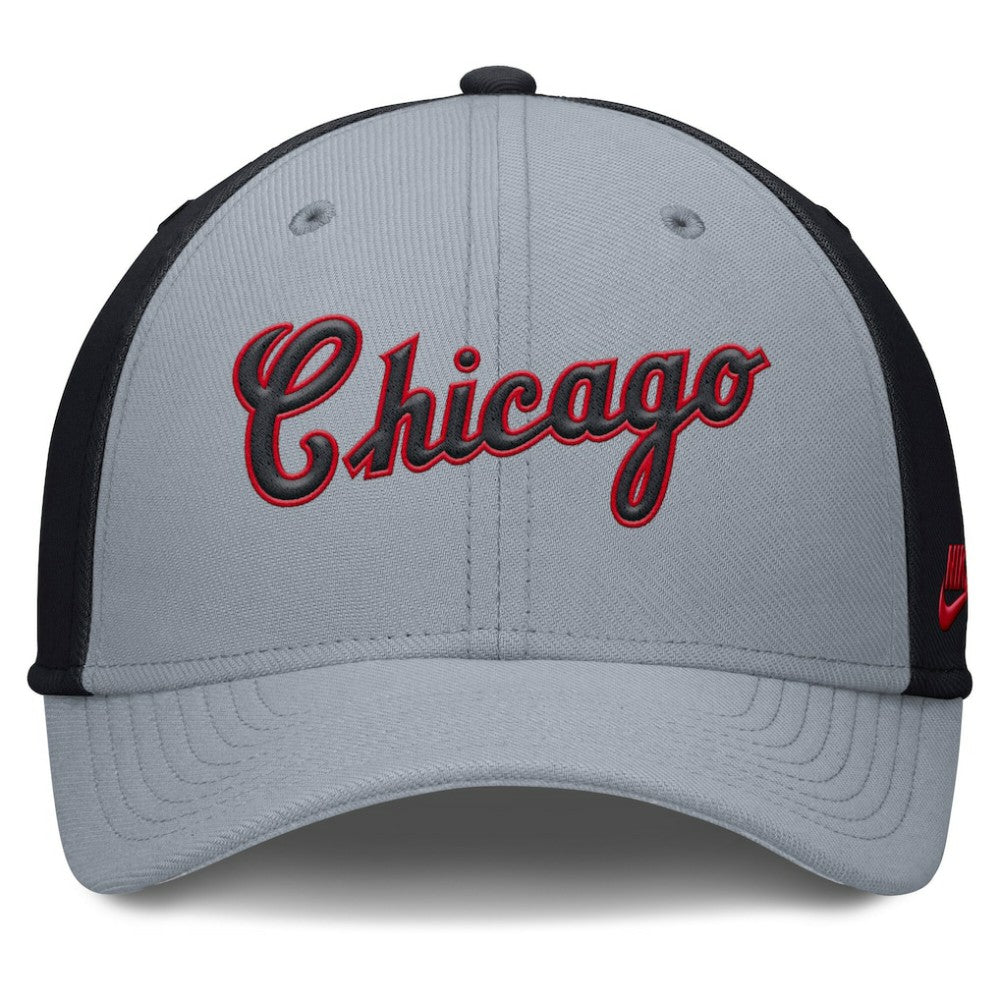 Chicago White Sox Nike Rise Swoosh Performance Flex Hat - Gray/Navy Hats