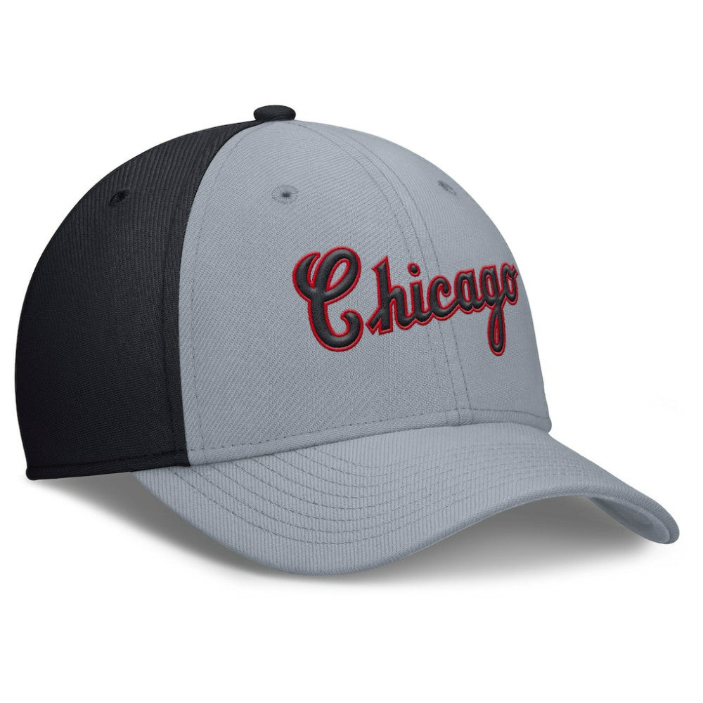 Chicago White Sox Nike Rise Swoosh Performance Flex Hat - Gray/Navy Hats