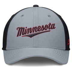Minnesota Twins Nike Rise Swoosh Performance Flex Hat - Gray/Navy Hats