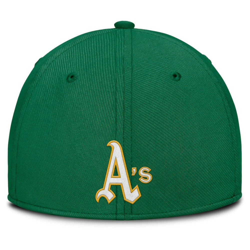 Athletics Nike Rise Swoosh Performance Flex Hat - Gray/Green Hats