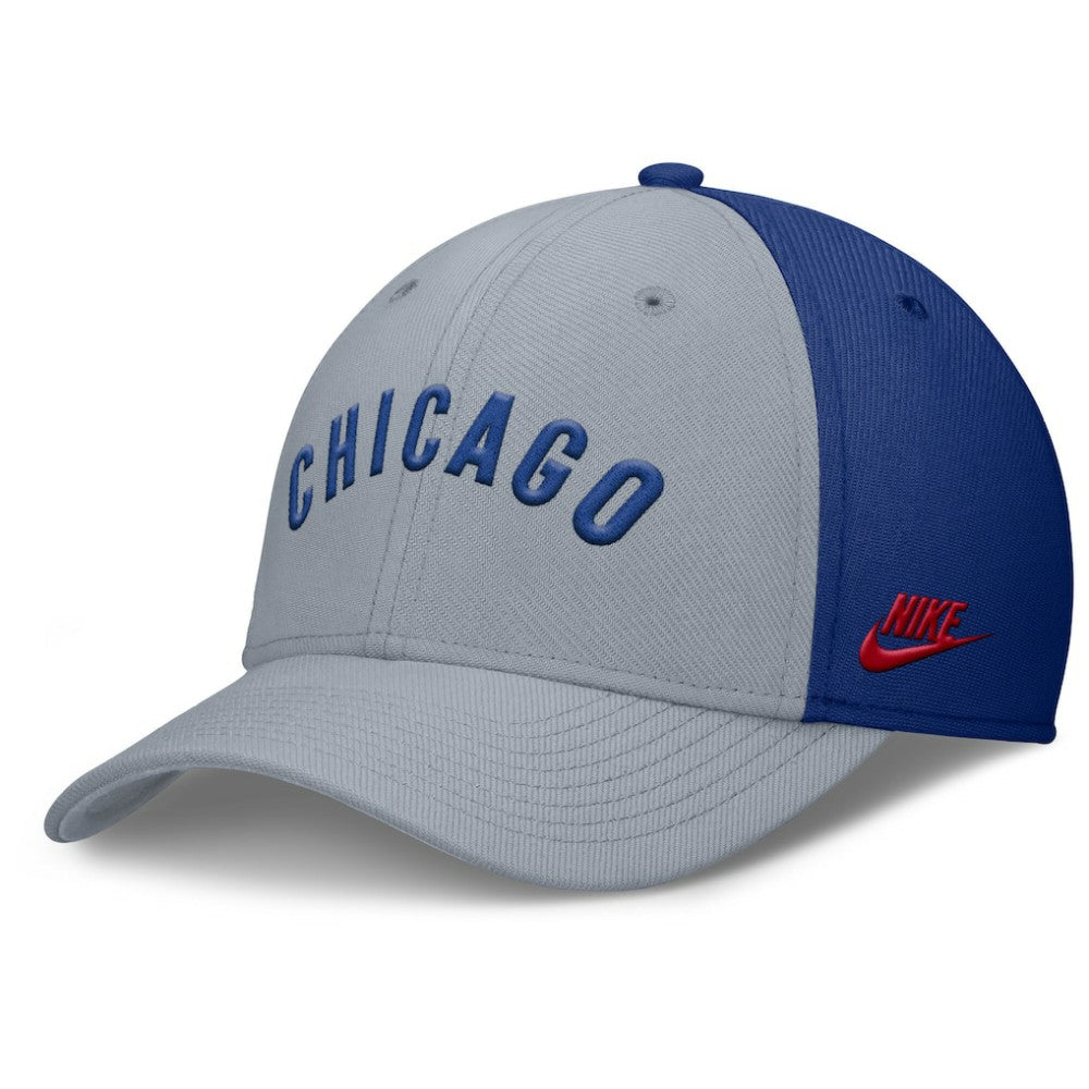 Chicago Cubs Nike Rise Swoosh Performance Flex Hat - Gray/Royal Hats