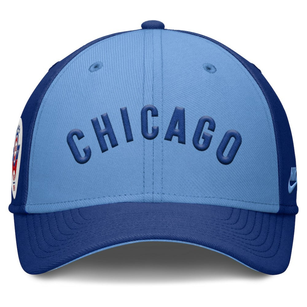 Chicago Cubs Nike Rise Swoosh Performance Flex Hat - Royal/Light Blue Hats