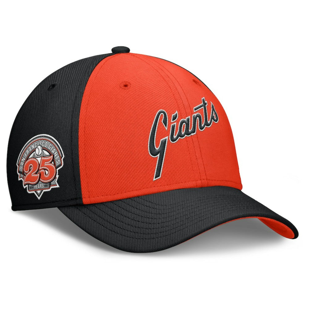 San Francisco Giants Nike Rise Swoosh Performance Flex Hat - Black/Orange Hats