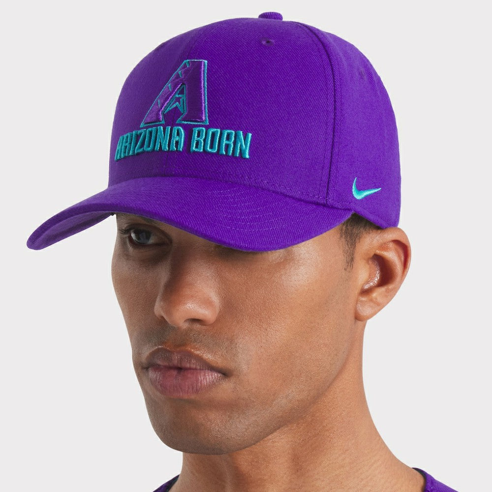 Arizona Diamondbacks Nike 2025 City Connect Rise Swoosh Performance Flex Hat - Purple Hats