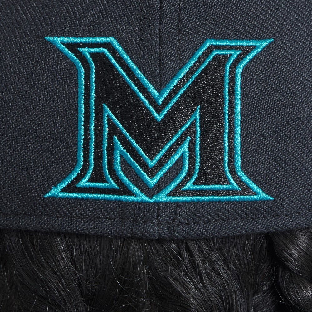 Miami Marlins Nike 2025 City Connect Performance Swoosh Flex Hat - Black Hats