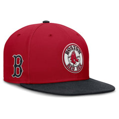 Boston Red Sox Nike Cooperstown Two-Tone Dri-FIT Round Bill True Fitted Hat - Red Hats