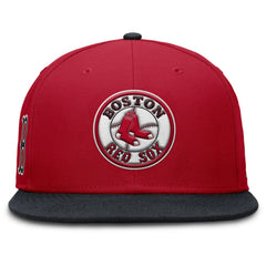 Boston Red Sox Nike Cooperstown Two-Tone Dri-FIT Round Bill True Fitted Hat - Red Hats