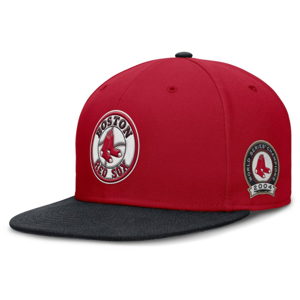 Boston Red Sox Nike Cooperstown Two-Tone Dri-FIT Round Bill True Fitted Hat - Red Hats